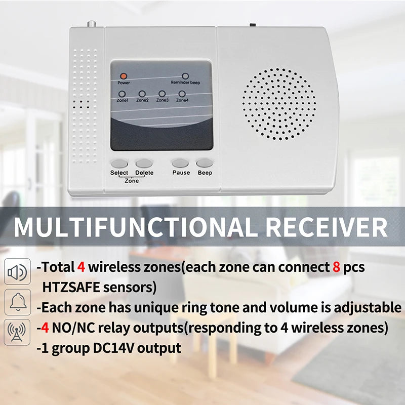 Solar Wireless Driveway Alarm System with Motion Sensors