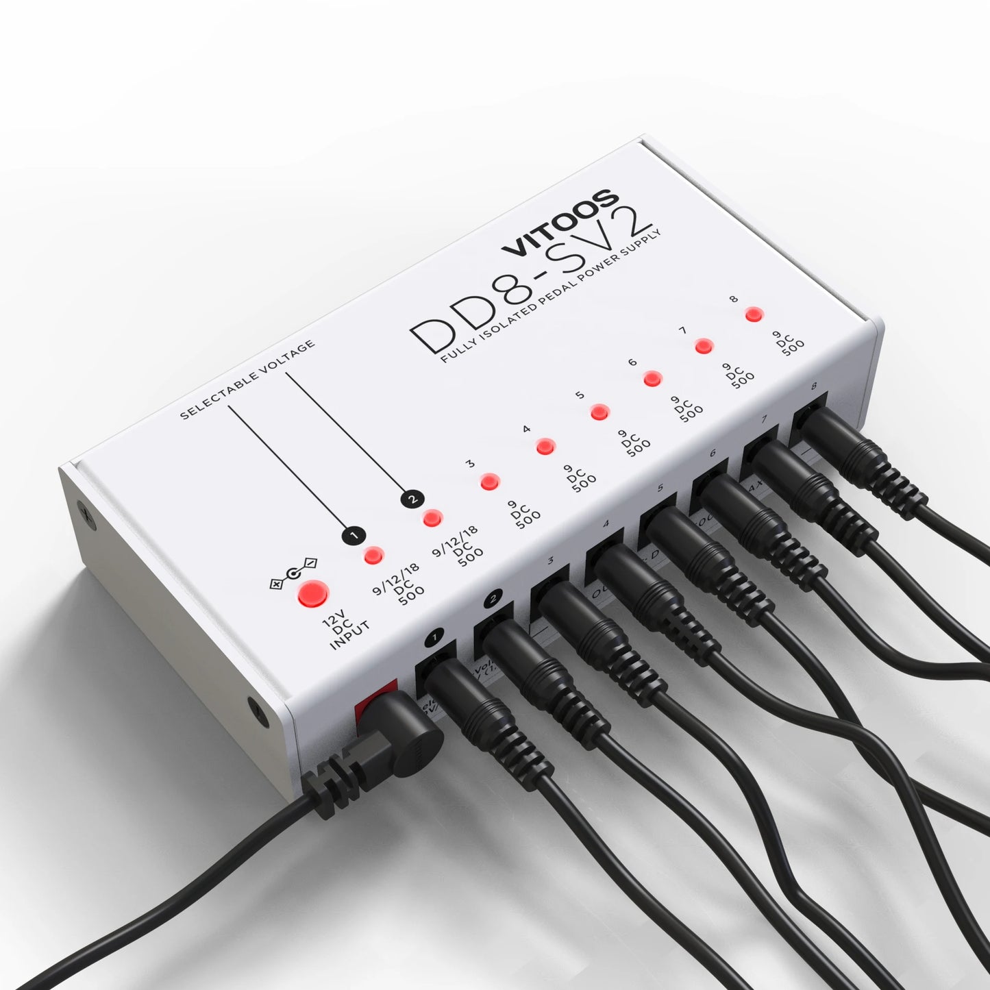 ISO8 Digital Guitar Pedal Power Supply High Power and Clean
