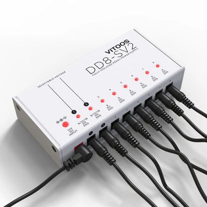 ISO8 Digital Guitar Pedal Power Supply High Power and Clean