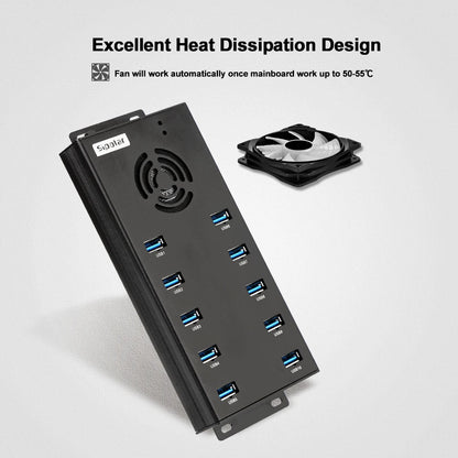 High-Speed 10-Port USB Hub 5Gbps Charger for Devices