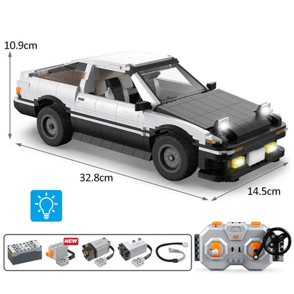 1324PCS RC Drift Car Building Blocks with LED