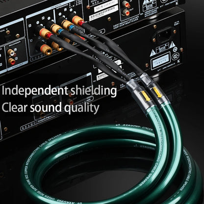 1.5m HiFi OCC Speaker Cable Y Plug to Y Connector