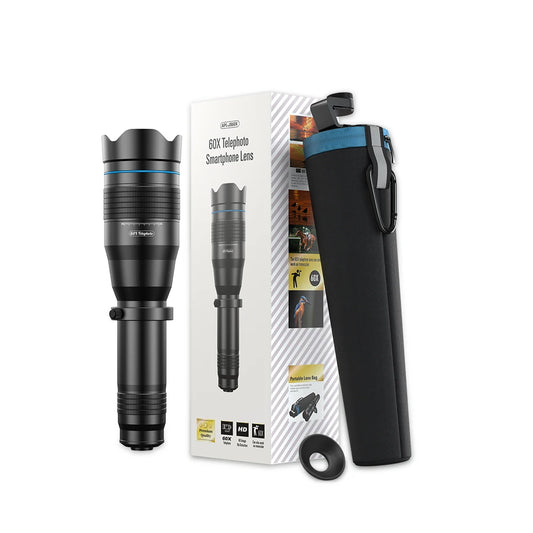 Portable 60x Telephoto Lens Telescope Attachment for All Smartphones