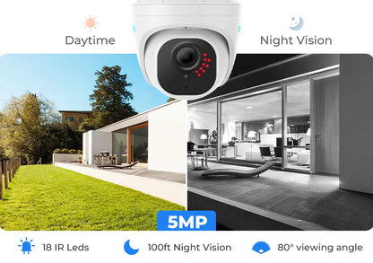 5MP Dome Camera with Smart Motion Detection