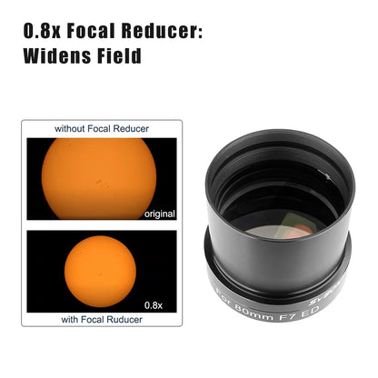 0.8x Field Flattener Focal Reducer for 80mm ED Telescopes