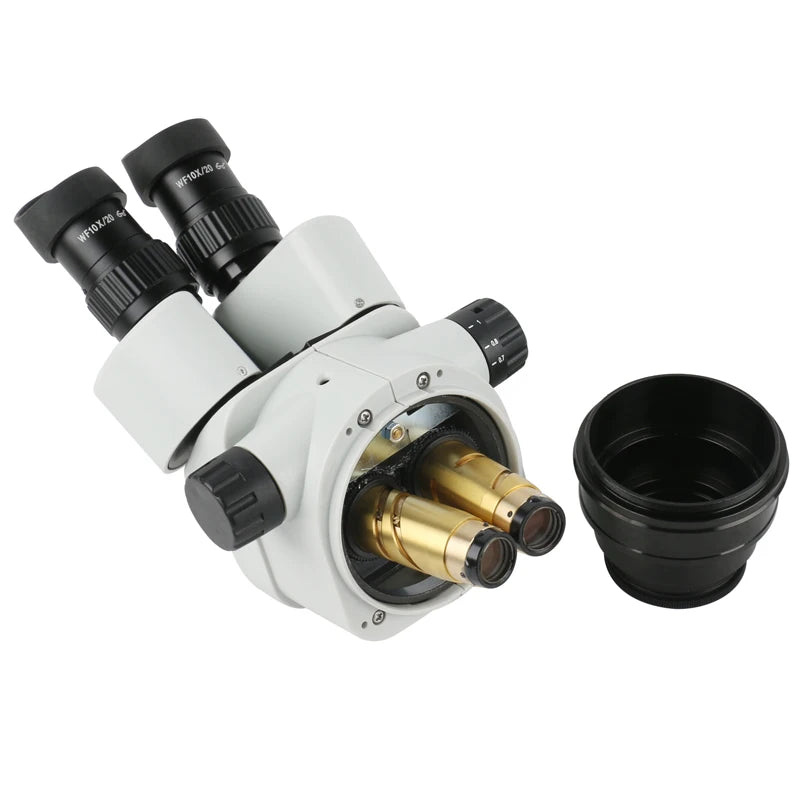 Adjustable White Binocular Microscope 7 to 45X for Detailed Work