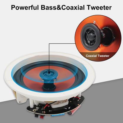 6.5” 4-Pack Ceiling Speakers 600W Home Audio