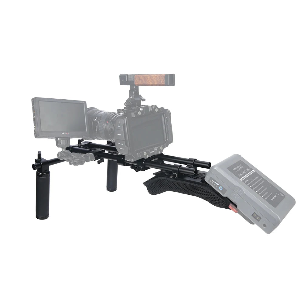 Universal Camera Shoulder Rig with 15mm Rail System