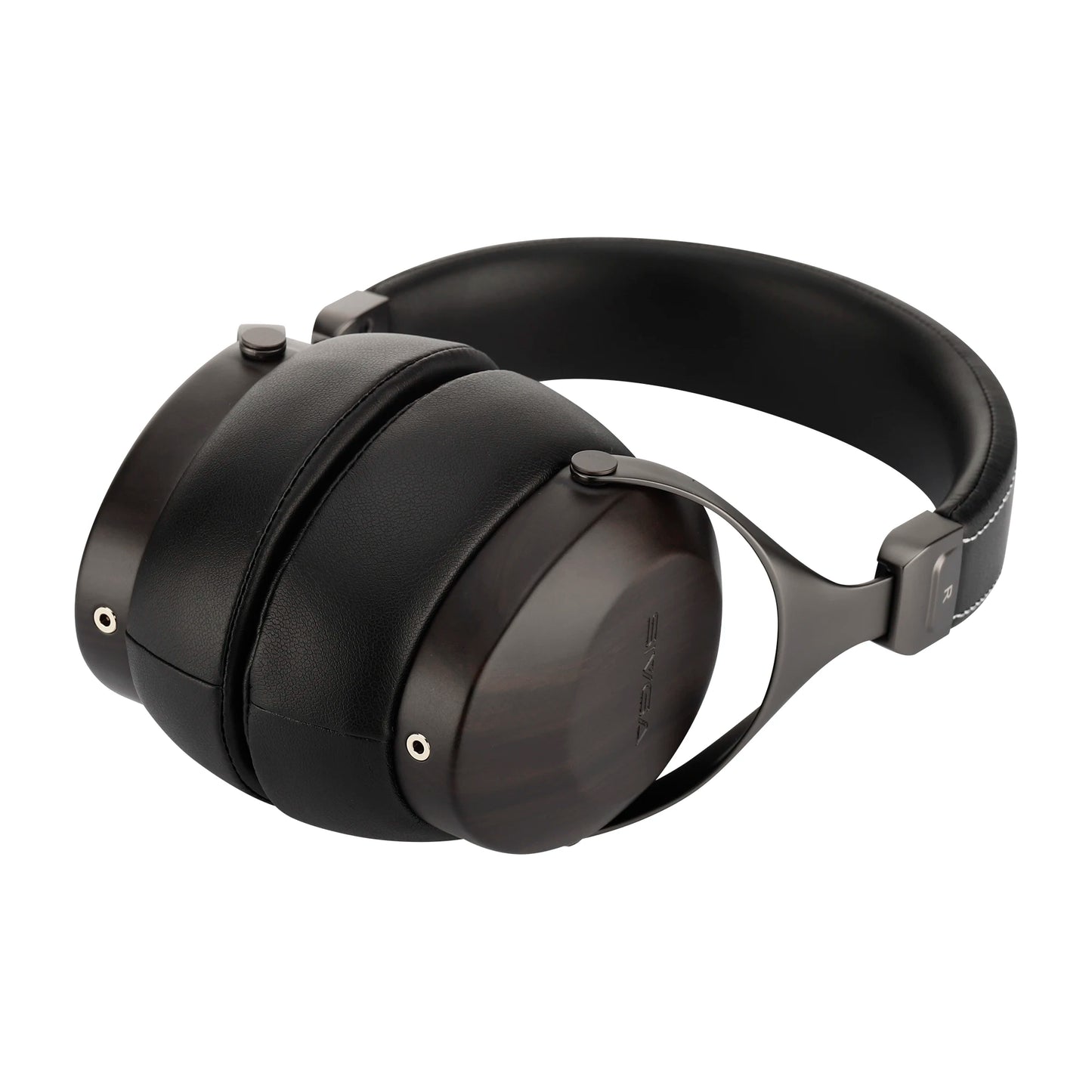 Portable Black Wood Over-Ear Hi-Fi Headphones