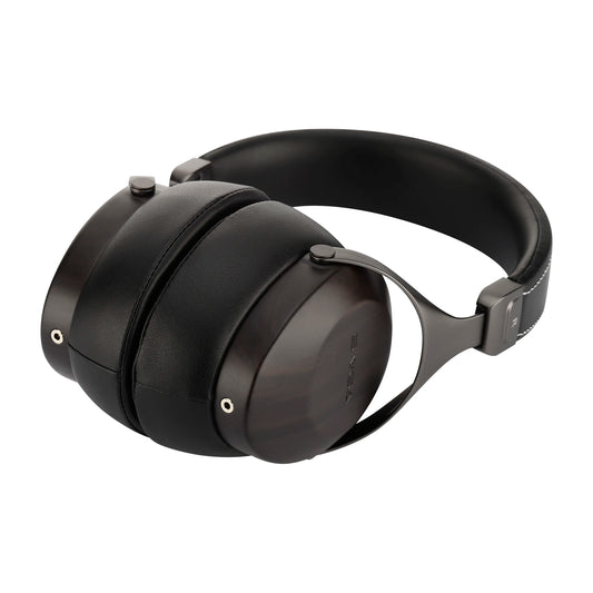 Portable Black Wood Over-Ear Hi-Fi Headphones