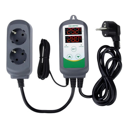 Dual Digital Temperature Humidity Controller with Heating Cooling