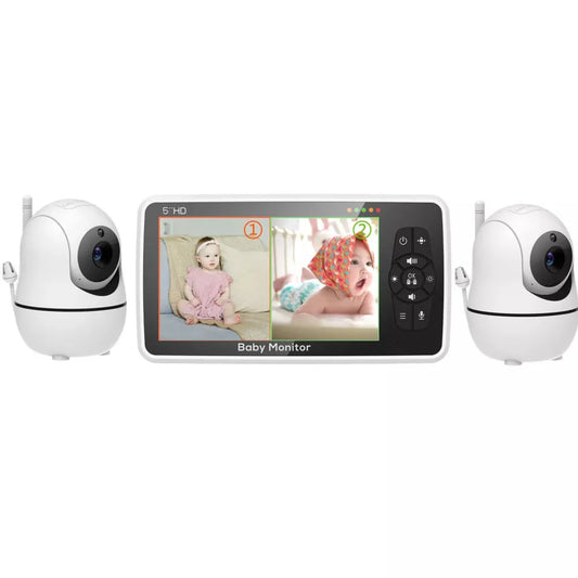 Dual Camera Baby Monitor 1080p HD with Temperature Sensor