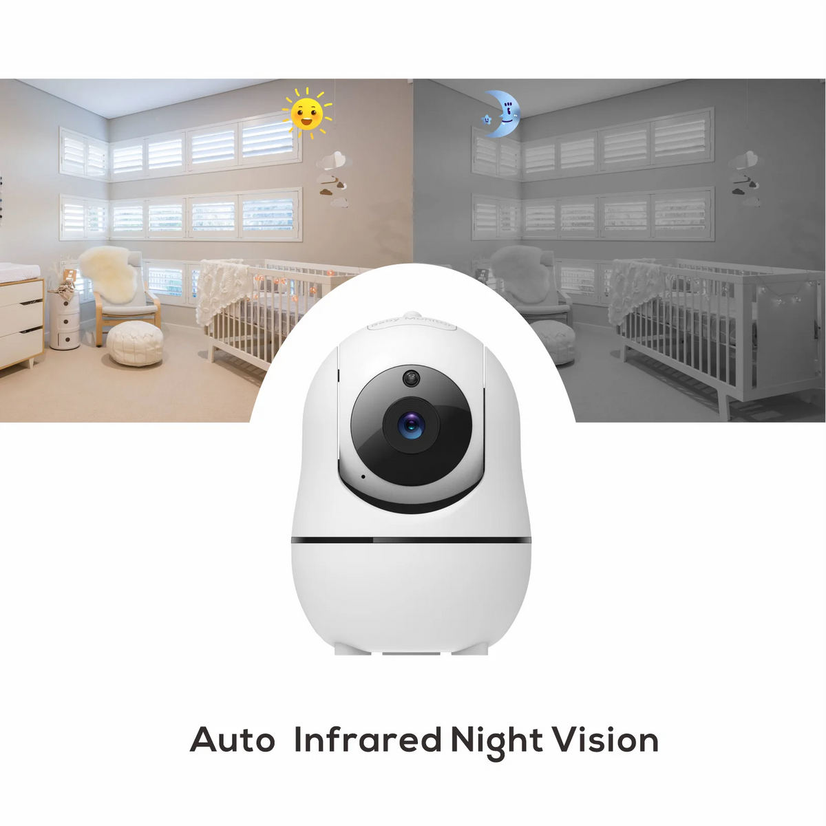5 Inch Video Baby Monitor with 4X Zoom and Lullabies
