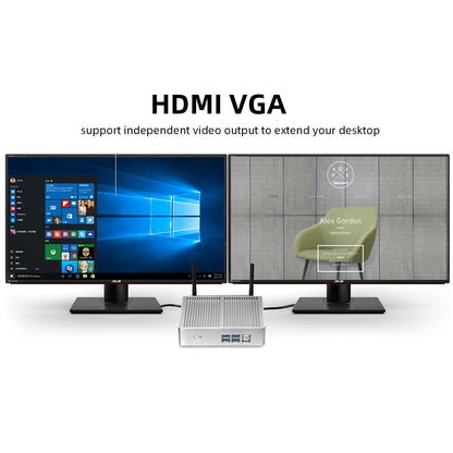Silent i3 Desktop Computer 8GB 256GB SSD for Home Office