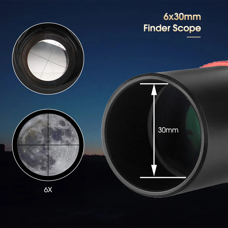 Correct-Image 6x30 Telescope Viewfinder for Astronomy