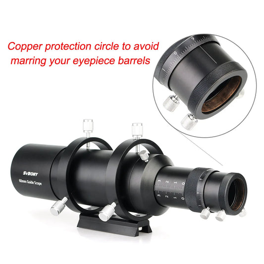 60mm Telescope Guide Scope with Dual Helical Focuser for Astrophotography