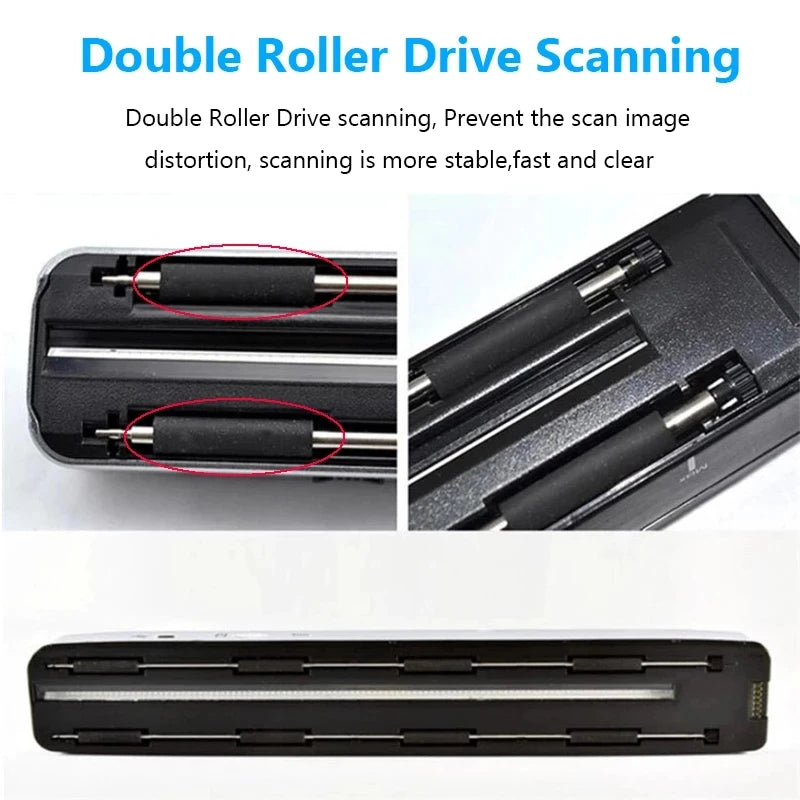 Black Portable WiFi A4 Document Scanner 1050DPI
