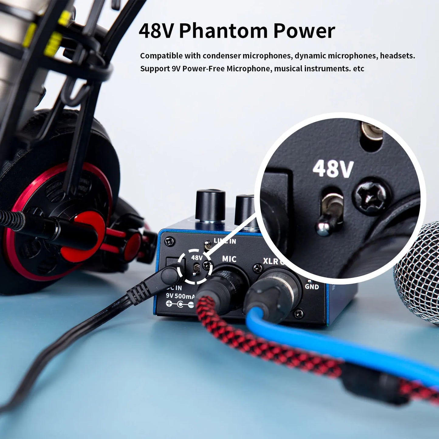 Harmony Vocal Effects Processor with 12 Pitches and Phantom Power