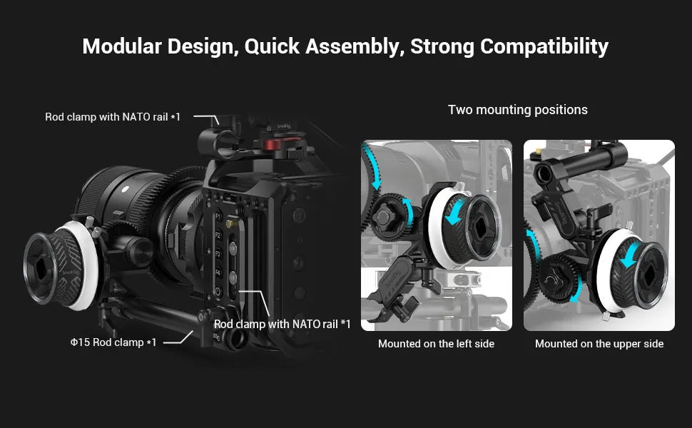 Mini Follow Focus for DSLR Mirrorless Cameras