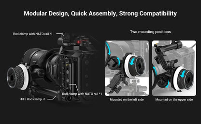 Mini Follow Focus for DSLR Mirrorless Cameras