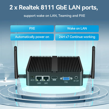 Industrial Barebone PC Dual LAN RS232-485 Expandable Design