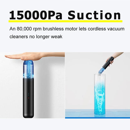 2-in-1 Cordless Car Vacuum Cleaner with Blowpipe & LED