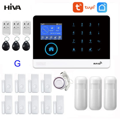 Home Security System 3 PIR 3 RFID 9 Doors