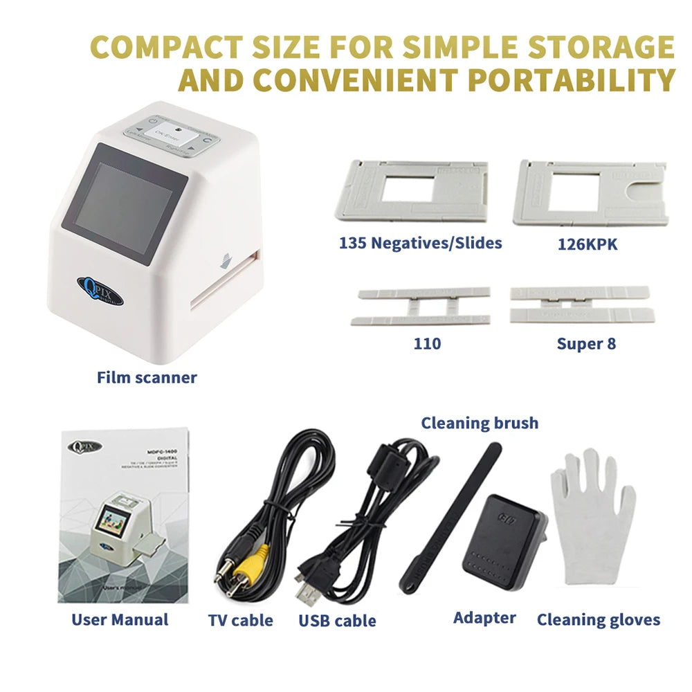 Black 22MP Slide & Negative Digital Converter Scanner