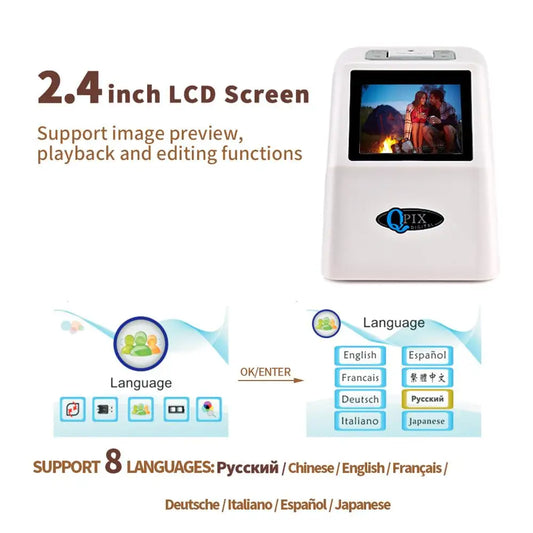 Digital Film Converter 110/135/126KPK with 2.4" LCD