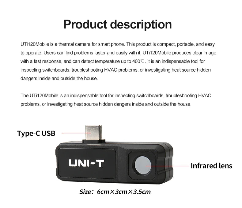 Mobile Infrared Thermal Camera USB for Android Phones
