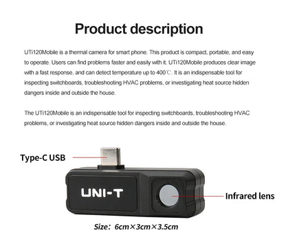 Mobile Infrared Thermal Camera USB for Android Phones