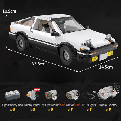 1324PCS RC Drift Car Building Blocks with LED