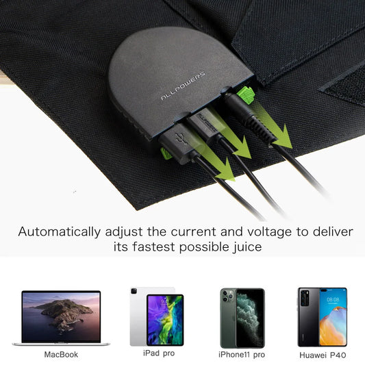 100W Foldable Solar Panel Charger for Camping and Travel