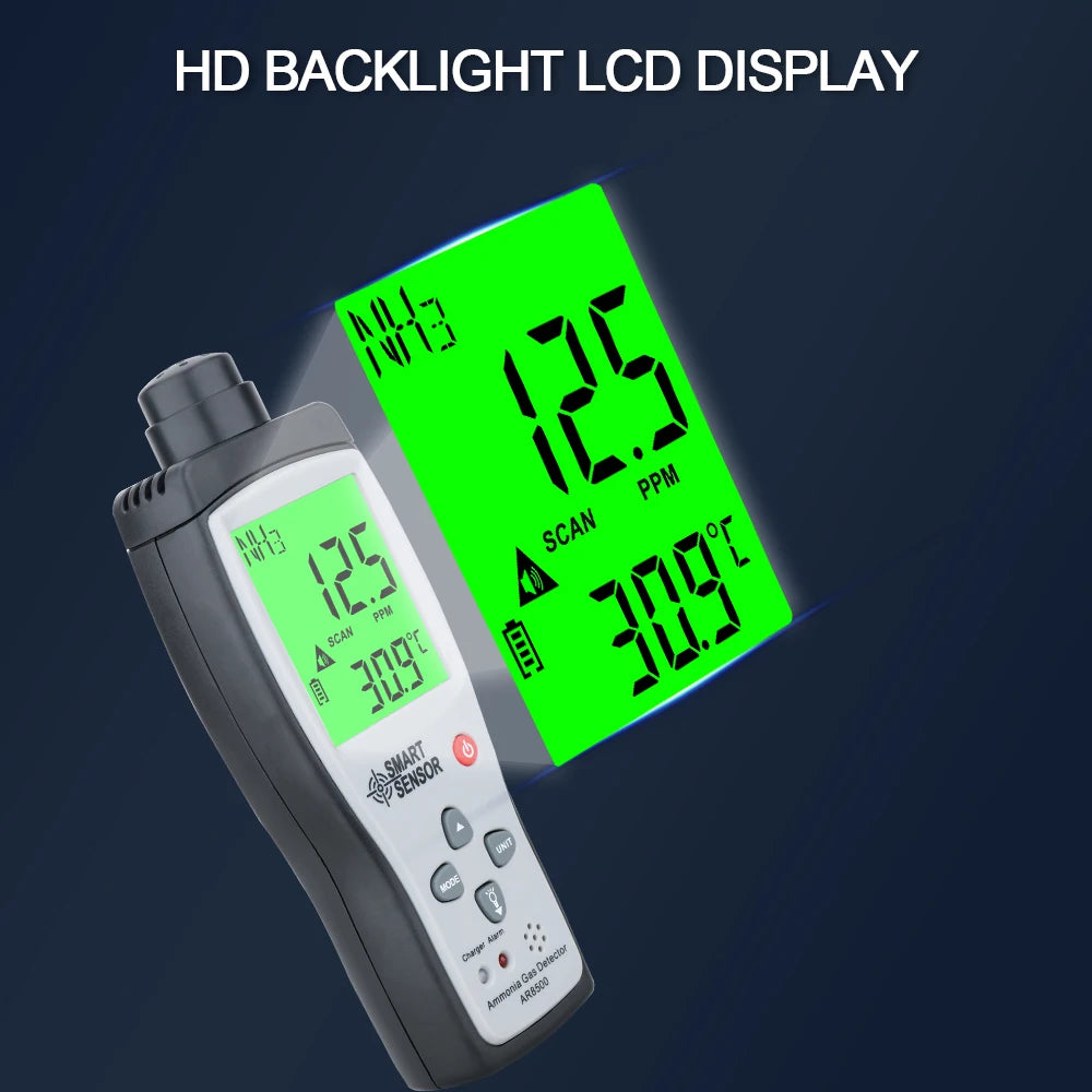 Portable NH3 Gas Tester 0-100PPM Safety Detector