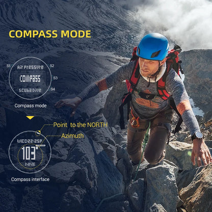 Professional Dive Computer Smartwatch 50m Waterproof with Compass and NDL