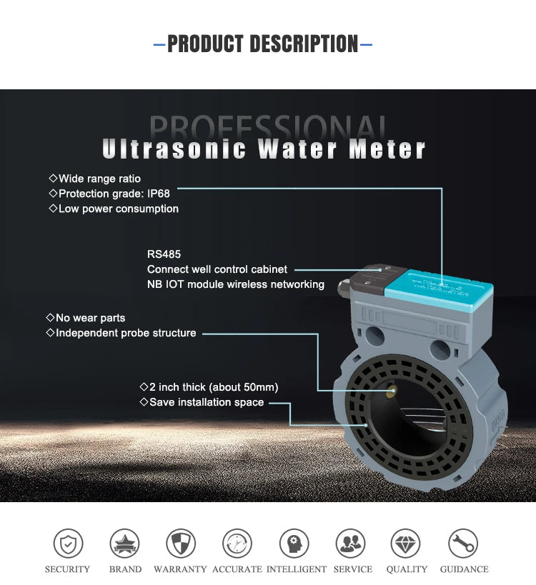DN150 Ultrasonic Water Flow Meter for Irrigation