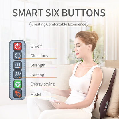 3-in-1 Portable Massage Pillow for Neck Back and Waist