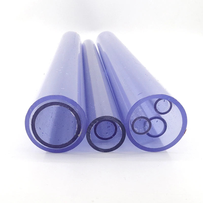 Clear Blue UPVC Water Hose Aquarium Tube 2pcs 200mm