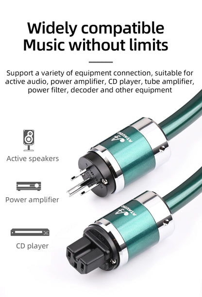 3m Hi-Fi OCC Copper Power Cable for Tube Amplifiers