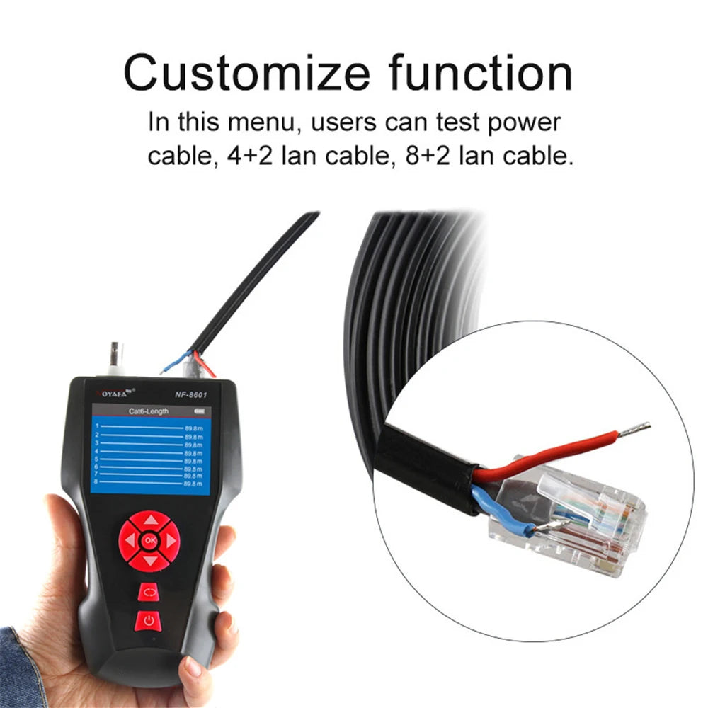 Multifunction Network Cable Tester with PoE and Wire Tracking