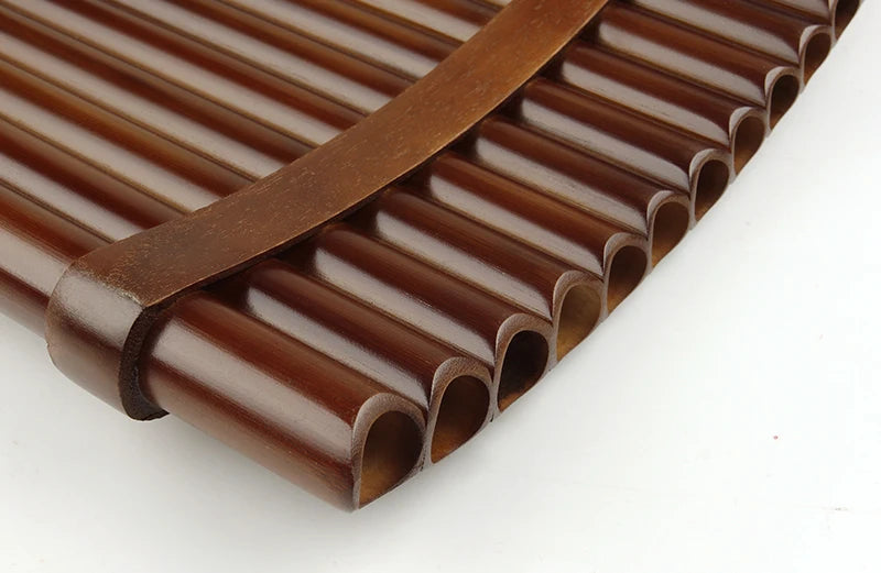 18-Pipe Bamboo Pan Flute F Key Traditional Musical Instrument