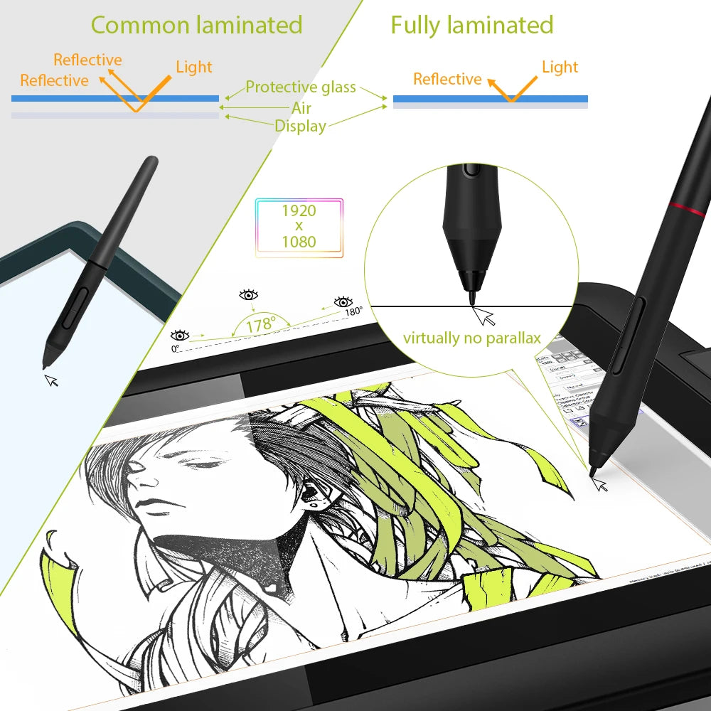 11.6 Inch Graphics Tablet Monitor Tilt Support with Stand