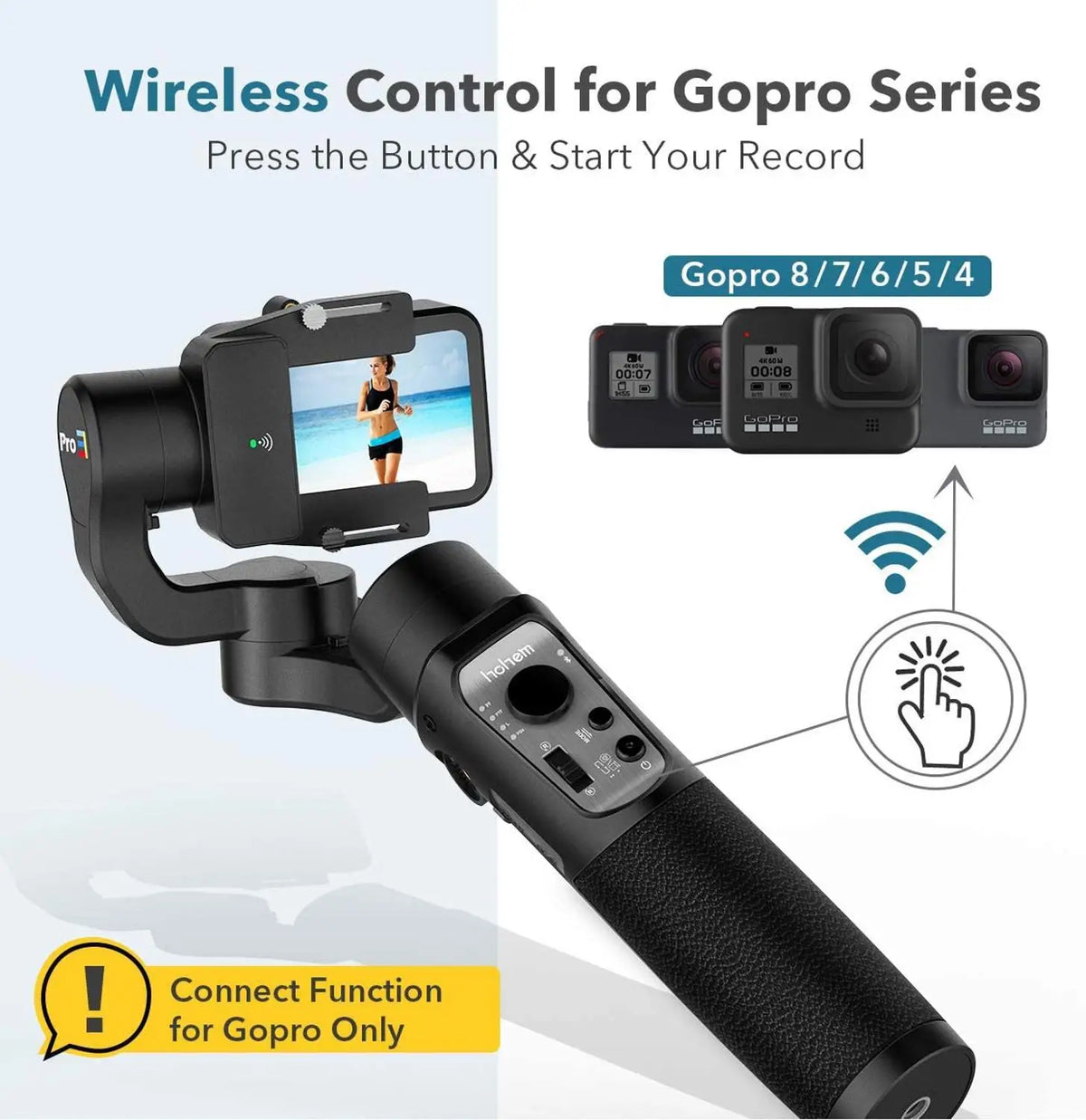 Portable 3-Axis Gimbal Stabilizer for GoPro Action Cameras