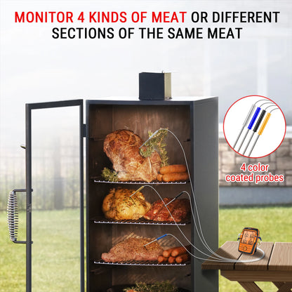 Wireless Meat Thermometer 4 Probes 150m Range