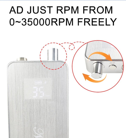 Portable TP301 Silver Nail Drill for Salon and Home Use