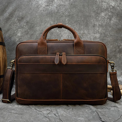Dark Brown Professional Laptop and Document Bag