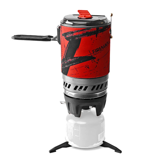 Red Portable Camping Stove Cooking System Jet Burner