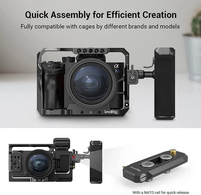 Adjustable Left Side Camera Grip with NATO Rail