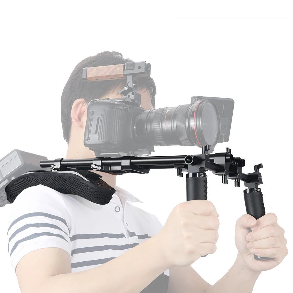 Universal Camera Shoulder Rig with 15mm Rail System