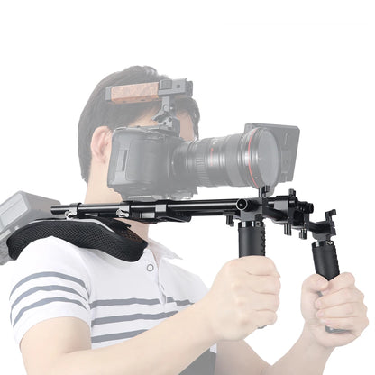 Universal Camera Shoulder Rig with 15mm Rail System
